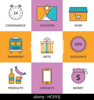Stock Vector Linear icon Store Stock Vector