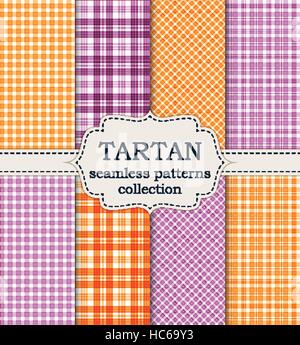 Vector illustration set of seamless patterns Stock Vector
