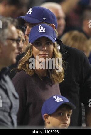 Celebrities at the Dodgers game. The Los Angeles Dodgers defeated the