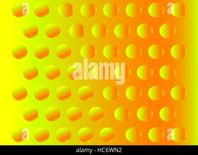 abstract hemisphere yellow bulge background Stock Vector