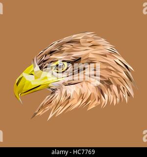 Eagle low poly design. Triangle vector illustration Stock Vector