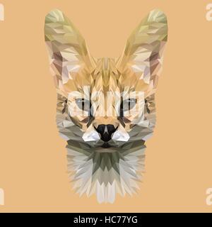 Wild cat low poly design. Triangle vector illustration Stock Vector