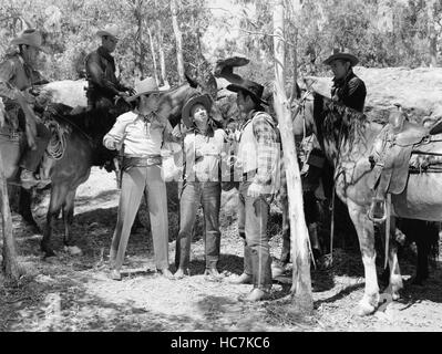 STAGECOACH BUCKAROO, from left: Kermit Maynard, Johnny Mack Brown, 1942 ...