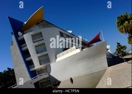 Cruise ship apartment building, Troufa Real architect, Passeio Neptuno, Parque das Nacoes, Nation's Park, Lisbon, Portugal Stock Photo