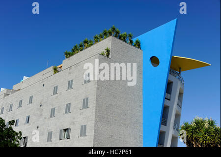 Cruise ship apartment building, Troufa Real architect, Passeio Neptuno, Parque das Nacoes, Nation's Park, Lisbon, Portugal Stock Photo