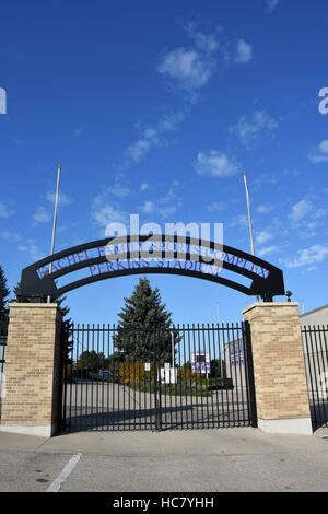 Perkins Football Stadium at University of Wisconsin - Whitewater, Whitewater, Wisconsin Stock Photo