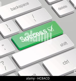 message on keyboard enter key, for success concepts Stock Vector