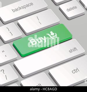 message on keyboard enter key, for online shopping concepts Stock Vector