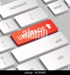 message on keyboard enter key, for upgrade concepts Stock Vector