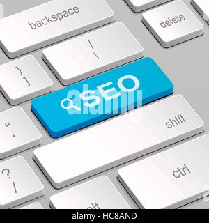 message on keyboard enter key, for seo concepts Stock Vector