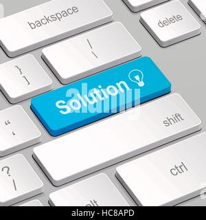 message on keyboard enter key, for solution concepts Stock Vector