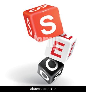 vector 3d dice with word SEO search engine optimization on white background Stock Vector