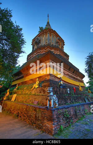 Chedi at Wat Lok Molee Temple in Chiang Mai, Thailand Stock Photo