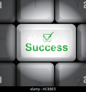 message on keyboard enter key, for success concepts Stock Vector