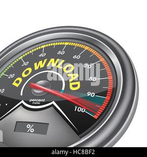 download conceptual meter isolated on white background Stock Photo - Alamy