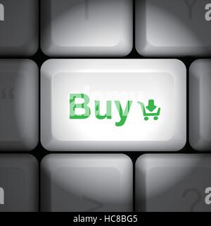 message on keyboard enter key, for online shopping concepts Stock Vector