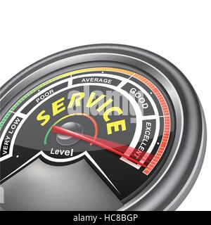 performance level conceptual meter indicate hundred percent, isolated on white background Stock Vector