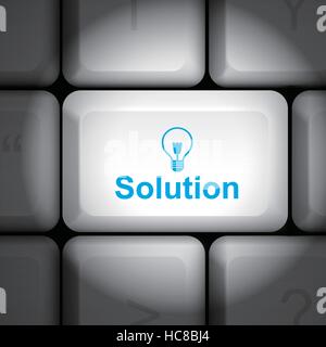 message on keyboard enter key, for solution concepts Stock Vector