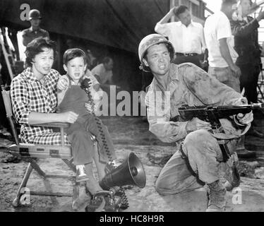 Audie Murphy (left) with is son Terry Michael Murphy and wife Pamela ...