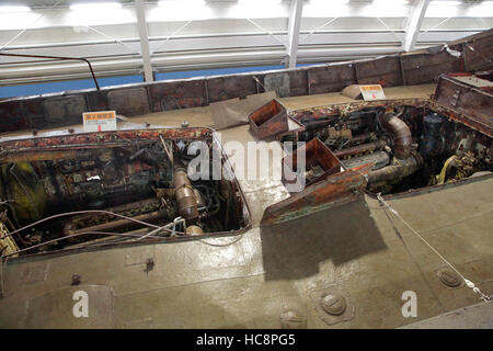 North Korean Spy Ship displayed at Japan Coast Guard Museum Yokohama Japan Stock Photo