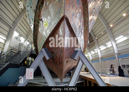 North Korean Spy Ship displayed at Japan Coast Guard Museum Yokohama Japan Stock Photo