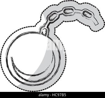 slave fetter isolated icon vector illustration design Stock Vector