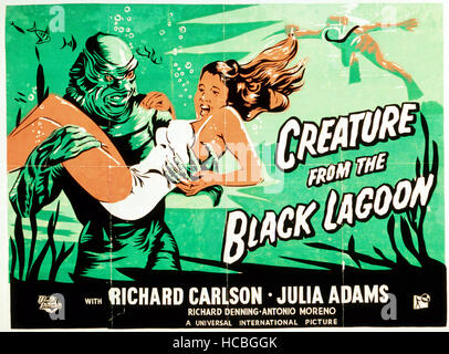 CREATURE FROM THE BLACK LAGOON, from left: Nestor Paiva, Julie Adams ...