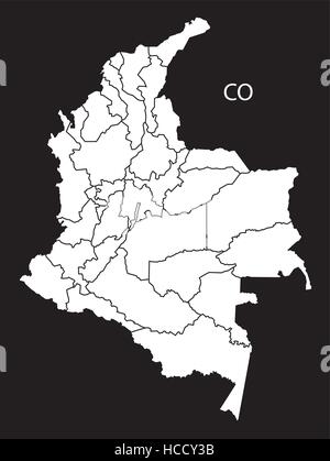 Colombia Departments Map Stock Vector Image Art Alamy