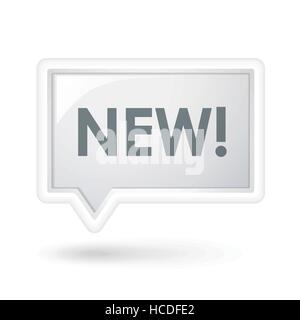 new word on a speech bubble over white Stock Vector