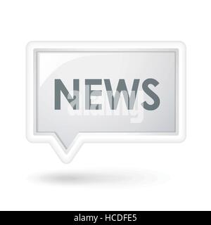 news word on a speech bubble over white Stock Vector