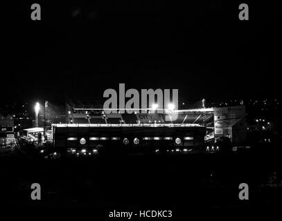 Valley Parade, home of Bradford City FC, on a cold winters evening Stock Photo