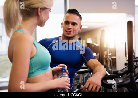 Trainer giving some good advice Stock Photo