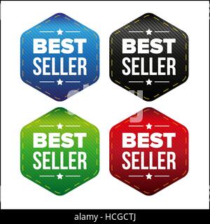 Best Seller patch set Stock Vector