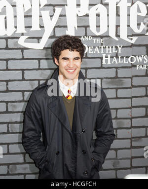 New York, NY, USA - November 15, 2010: Actor Darren Criss attends the premiere of 'Harry Potter and the Deathly Hallows - Part 1' at Alice Tully Hall, Stock Photo