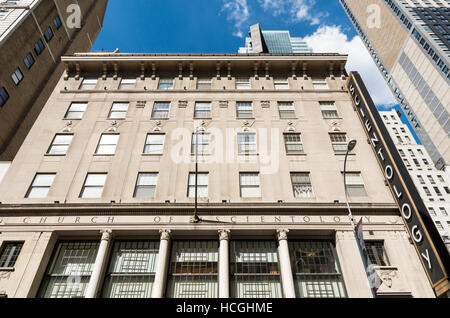 Exterior of the Church of Scientology building (227 W 46th St) in New York City Stock Photo