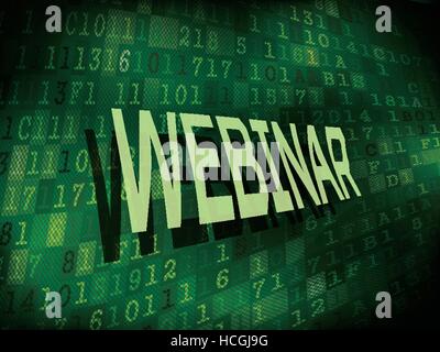 webinar word isolated on internet digital background Stock Vector