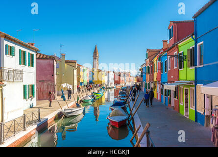 Venice (Italy) - Burano, the town of a thousand colors, an enchanted island in the heart of the Venice lagoon Stock Photo