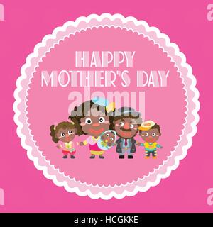 happy mothers day, cute background. vector illustration Stock Vector