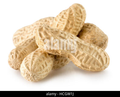 peanuts isolated on the white background. Stock Photo