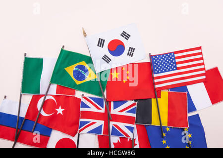 National flags Stock Photo