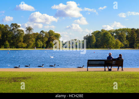 Round Pond in Hyde Park, London Stock Photo