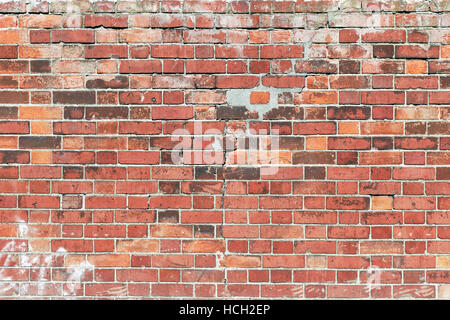 Red brick wall for background use Stock Photo