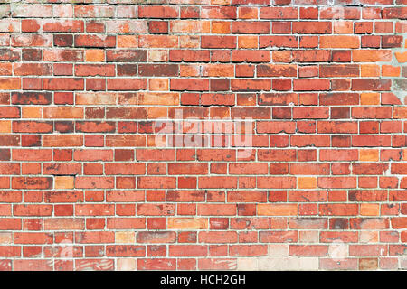 Red brick wall for background use Stock Photo