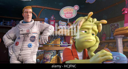 PLANET 51, from left: Lem (voice: Justin Long), Captain Charles T ...