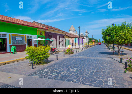 City view of Granada Nicaragua. Granada was founded in 1524 and it's the first European city in mainland America Stock Photo