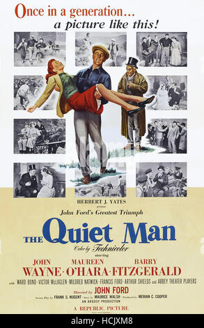 THE QUIET MAN, from left, Barry Fitzgerald, John Wayne, 1952 Stock ...