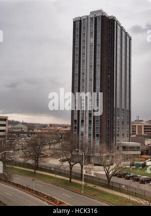 Syracuse, New York , USA. December 8, 2016. View of Madison Towers in downtown Syracuse, New York Stock Photo