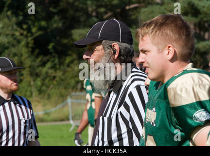 British American football referee with a biblical beard Stock Photo