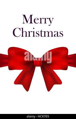 Red gift bow of ribbon isolated on white background Stock Vector