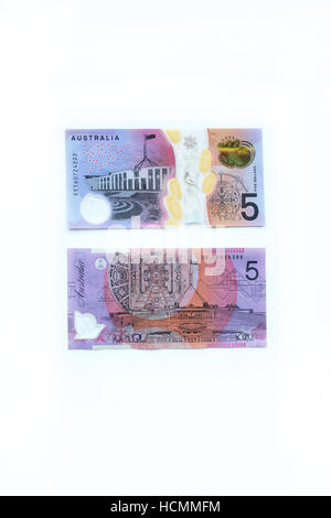 $5 Australian dollar new bank note Stock Photo